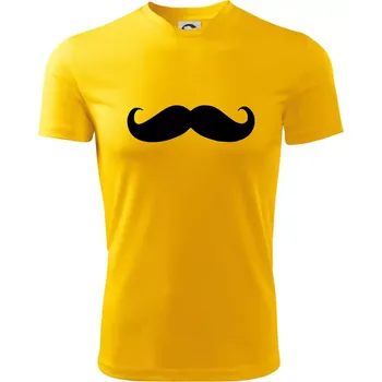 Chlapecké tričko Mustache - knírek - Dětské triko sportovní (dresovina) - 158 cm/12 let ( Žlutá )