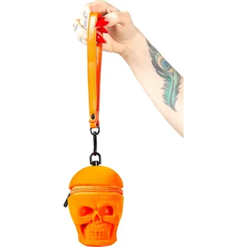 Peněženka peněženka na mince KILLSTAR - Grave Digger - Orange Velevet