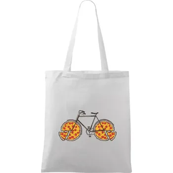 Pizza kolo - Taška bavlněná - 42 x 38 cm ( Bílá )