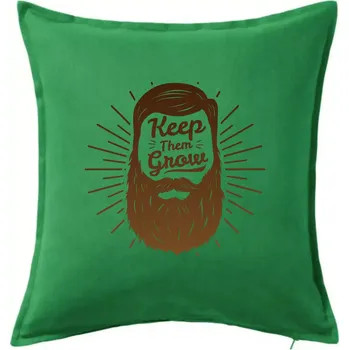 Polštář Keep them grow - Polštář 50x50 - 50x50 - Pouze potah ( Středně zelená )