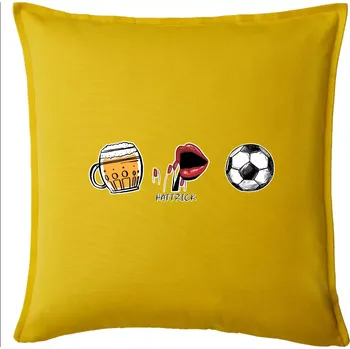 Polštář Hattrick fotbal - Polštář 50x50 - 50x50 - Pouze potah ( Žlutá )