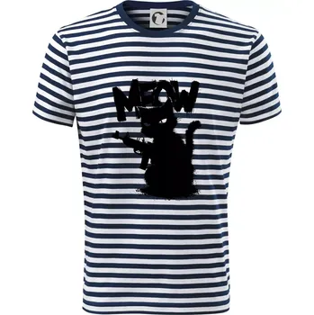 Pánské oblečení Meow kočka se zbraní - Triko na vodu - 2XL ( Prouhovaná )