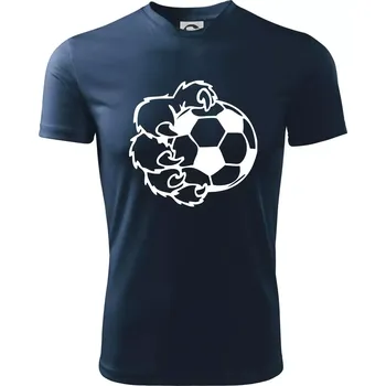Medvědí tlapa fotbal - Dětské triko sportovní (dresovina) - 158 cm/12 let ( Námořní modrá (velmi tmavá - téměř černá) )