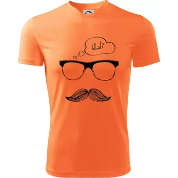 Chlapecké tričko Mustache what? - Dětské triko sportovní (dresovina) - 158 cm/12 let ( Neon mandarine )