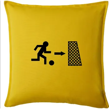 Polštář Únik fotbal - Polštář 50x50 - 50x50 - Pouze potah ( Žlutá )