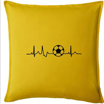 Polštář Ekg fotbal míč - Polštář 50x50 - 50x50 - Pouze potah ( Žlutá )