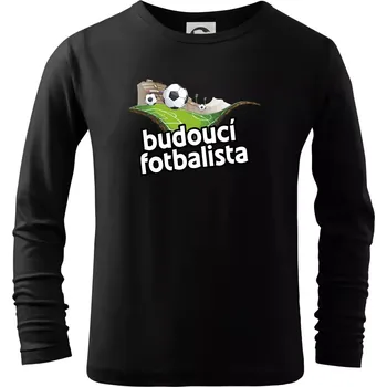 Chlapecké tričko Budoucí fotbalista - Triko dětské Long Sleeve - 122 cm/6 let ( Černá )
