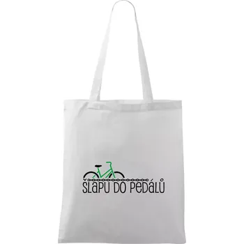 Šlapu do pedálů - Taška bavlněná - 42 x 38 cm ( Bílá )