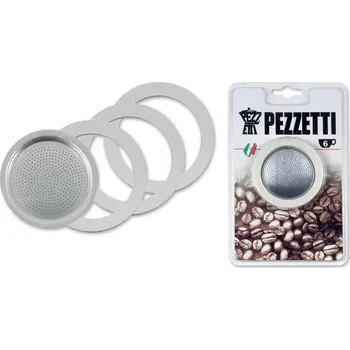 Náhradní díl pro kávovar PEZZETTI Italexpress pro 2 šálky espresso 3 ks. - těsnění pro moka konvičku se sítkem