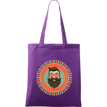 Plnovous v kruhu - Taška bavlněná - 42 x 38 cm ( Fialová )