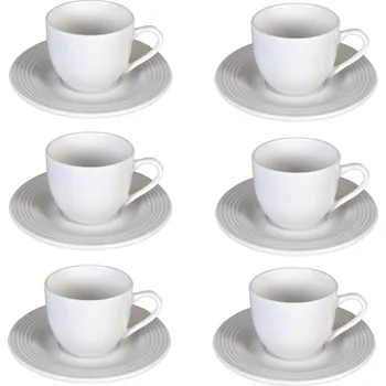 TOGNANA Every Day Circles 100 ml 6 ks. - porcelánové espresso šálky s podšálky