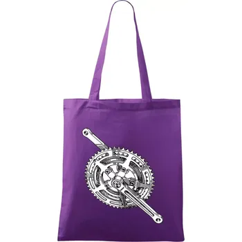 Cyklo převodník - Taška bavlněná - 42 x 38 cm ( Fialová )