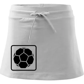 Dámská sukně Fotbalový míč emblem - Sportovní sukně - two in one - M ( Bílá )
