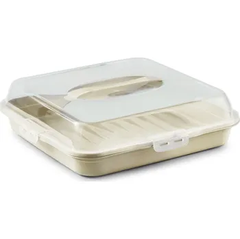 Čtvercová nádoba na dort s víkem 35 cm