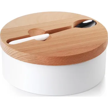 Cukřenka Porcelánová cukřenka s lžičkou BAMBOO bílá