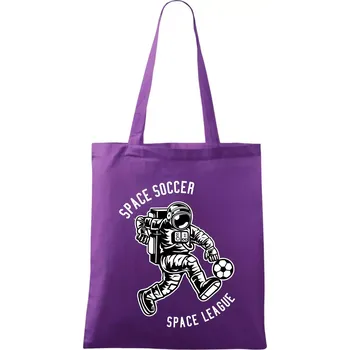 Vesmírný fotbalista - Taška bavlněná - 42 x 38 cm ( Fialová )