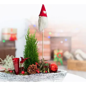 Vánoční dekorace Vánoční dekorace na špejli ČERVENÁ 30 cm