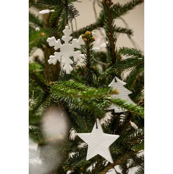 Vánoční dekorace SAGAFORM Winter 3 ks - porcelánové, závěsné vánoční dekorace do bytu