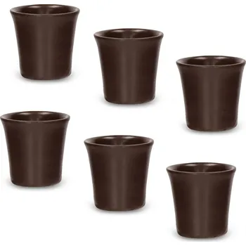 KERA CERAMIC Hnědé kameninové hrnky na svařené víno 200 ml 6 ks.