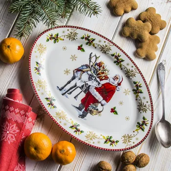 Porcelánový talíř MAGIC CHRISTMAS 24 x 35 cm