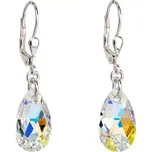 Stříbrné náušnice visací s krystaly Swarovski AB efekt slza 31063.2