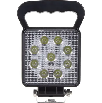 Pracovní světlo LED světlo hranaté, 9x3W, 110x110x35mm, vypínač, ECE R10