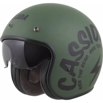 Helma na motorku Přilba Oxygen 2.0 Gear, CASSIDA (zelená matná/černá) 2026 L (59 až 60 cm)