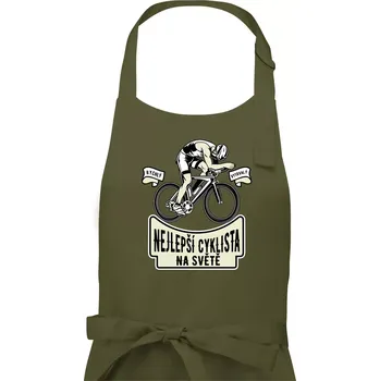 Kuchyňská zástěra Nejlepší cyklista na světě - Dámská zástěra na vaření - Univerzální velikost ( Khaki )