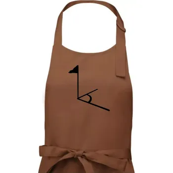 Kuchyňská zástěra Rohový praporek - Dámská zástěra na vaření - Univerzální velikost ( Kakaová )