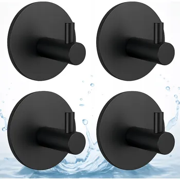 Věšák Bezinvazivní černý háček 3M nerezová ocel 4 háčky