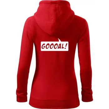 Dámská mikina Goooal - Dámská mikina trendy zipper s kapucí - L ( Červená )