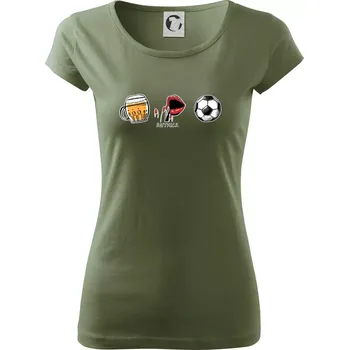 Dámské tričko Hattrick fotbal - Dámské triko Pure - XS ( Khaki )