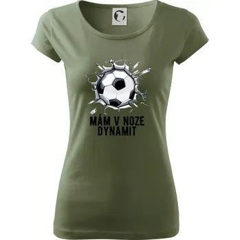 Dámské tričko Mám v noze dynamit - Dámské triko Pure - S ( Khaki )