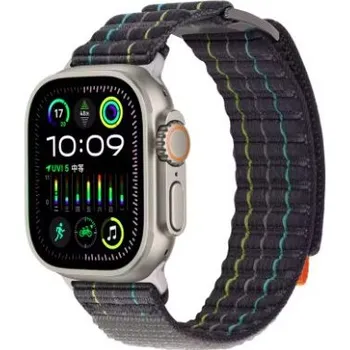 Příslušenství k chytrým hodinkám eses Nylonový strukturovaný řemínek pro Apple Watch - Šedý 42 mm, 44 mm, 45 mm, 49 mm