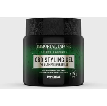 Stylingový přípravek Immortal Infuse CBD Styling Gel stylingový gel na vlasy s provitaminem B5 a keratinem 500 ml