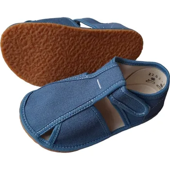 Chlapecké bačkory Baby Bare Shoes Přezůvky Denim Velikost: 28