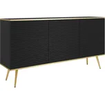 Piaski komoda ORO K160 MDF Barva: černá/ zlaté nohy