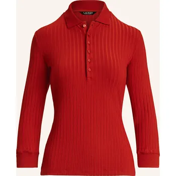 Dámský svetr Lauren Ralph Lauren Dámská Žerzejová Polokošile, červená, 40