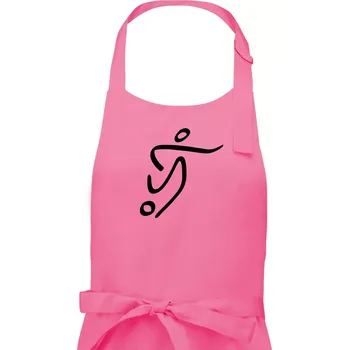 Kuchyňská zástěra Fotbalista silueta - Pánská zástěra na vaření - Univerzální velikost ( Růžová )