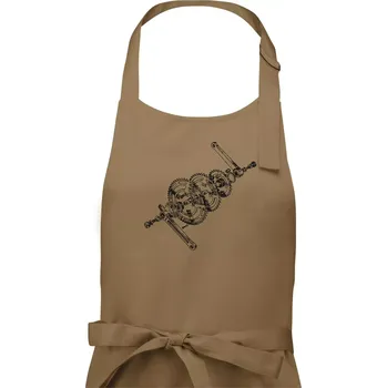 Kuchyňská zástěra Cyklo rozkres převody - Pánská zástěra na vaření - Univerzální velikost ( Cappuccino )