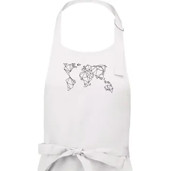 Kuchyňská zástěra Geometrie - svět - Pánská zástěra na vaření - Univerzální velikost ( Bílá )