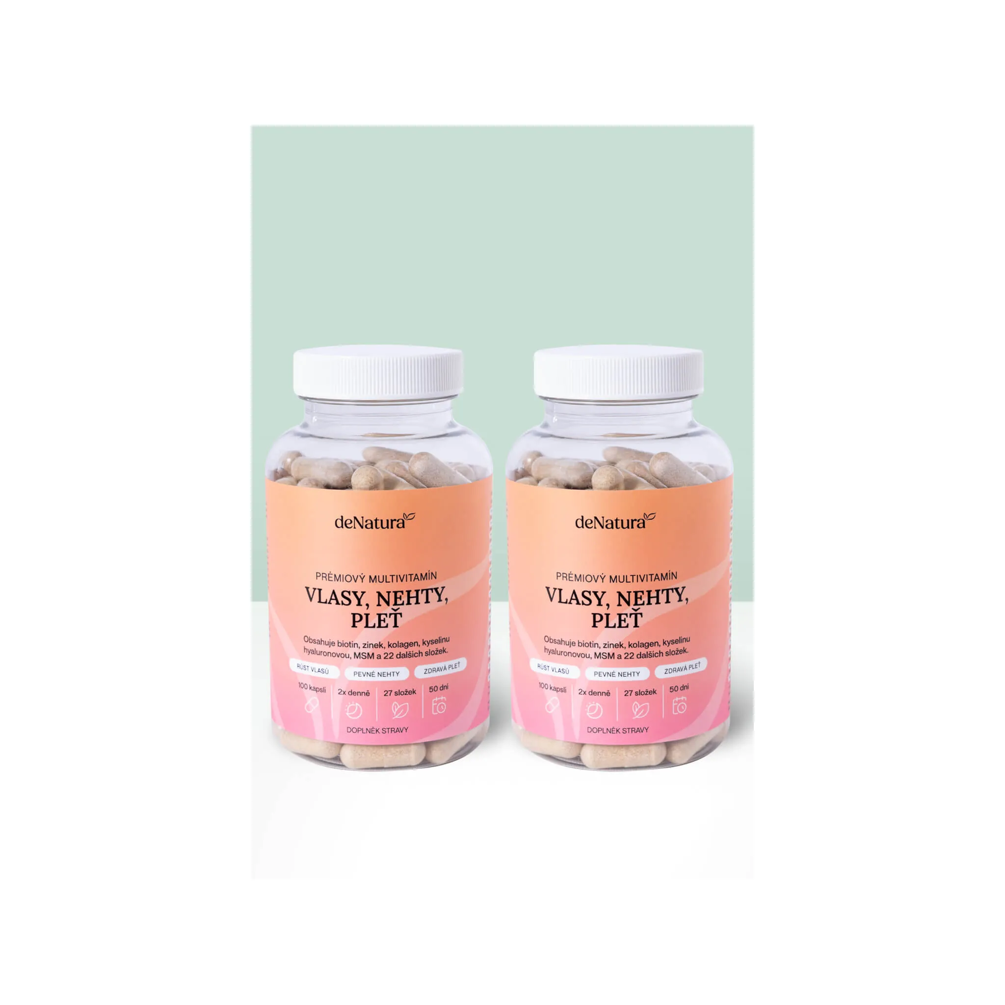 Fotografie 6 -  deNatura Prémiový vitamínový komplex Duo Pack 2x 100 cps.