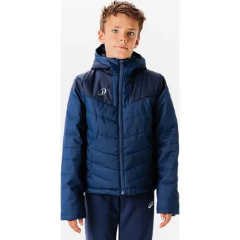 Chlapecká bunda KIPSTA Dětská fotbalová krátká bunda hřejivá tmavě modrá 5-6 LET MODRÁ