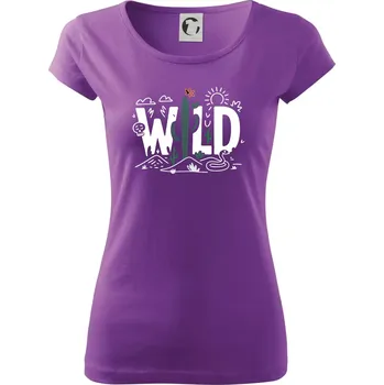 Dámské tričko Wild - kaktusy - Dámské triko Pure - XS ( Fialová )