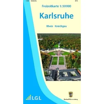 Topographische Freizeitkarte Baden-Württemberg Karlsruhe