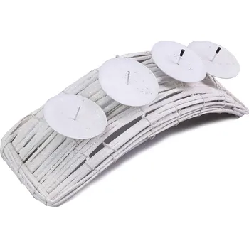 Svícen Adventní svícen 37cmx11cm oblouk bílý gl