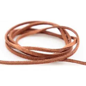 Dětské navlékací korálky Pro Háčkování Šňůrka imitace kůže 2,5 mm 1 m hnědá