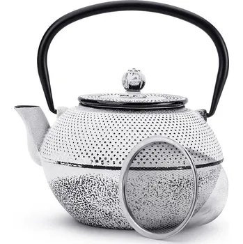 Konvice na čaj Litinová konvice s infuzérem TEA VELKÁ BÍLÁ 1,2 l