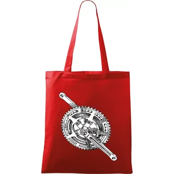 Nákupní taška Cyklo převodník - Taška bavlněná - 42 x 38 cm ( Červená )