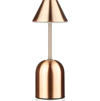 Stojací lampa Interlook Bezdrátová noční lampa s vestavěnou baterií 2000 mAh | Moderní stolní lampa s nastavitelným výkonem a barvou světla | YG-D020-Copper
